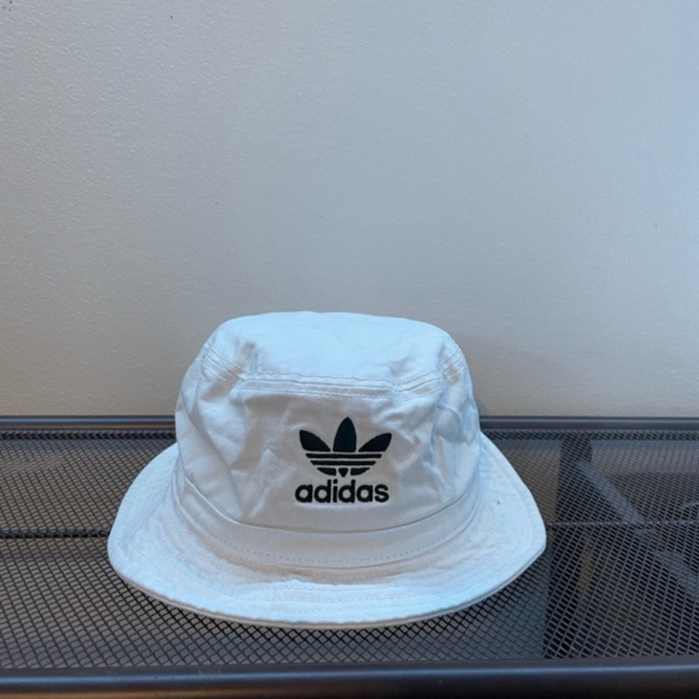 White Adidas Bucket Hat